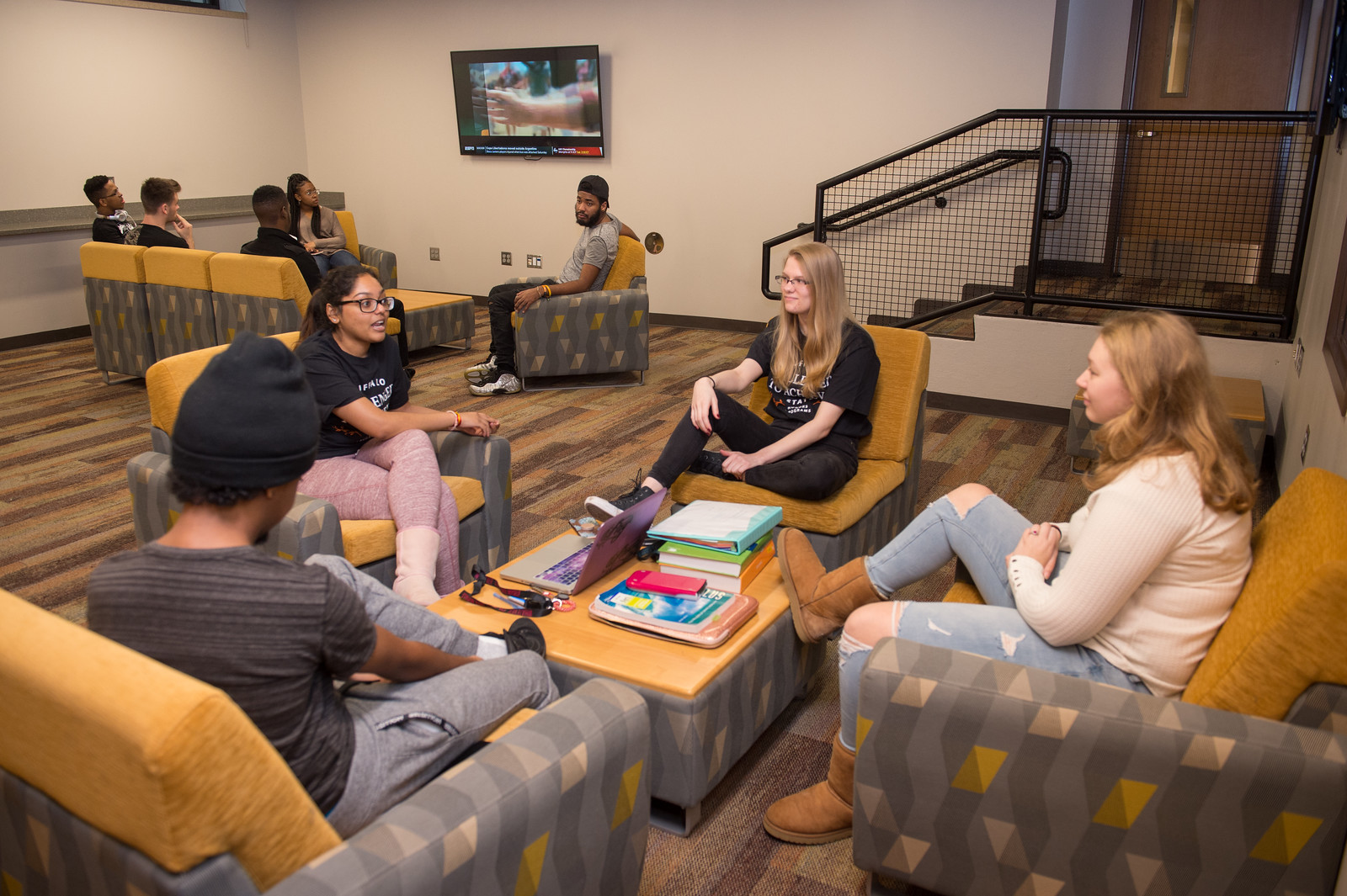 Honors Students gathering in Bishop Hall Lobby