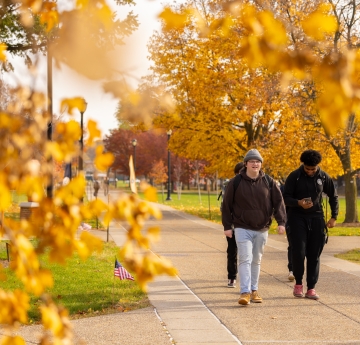 Student walking in Campus