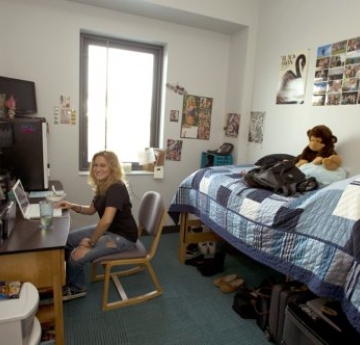 Student inside their room