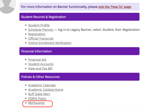 Screenshot of Banner login screen